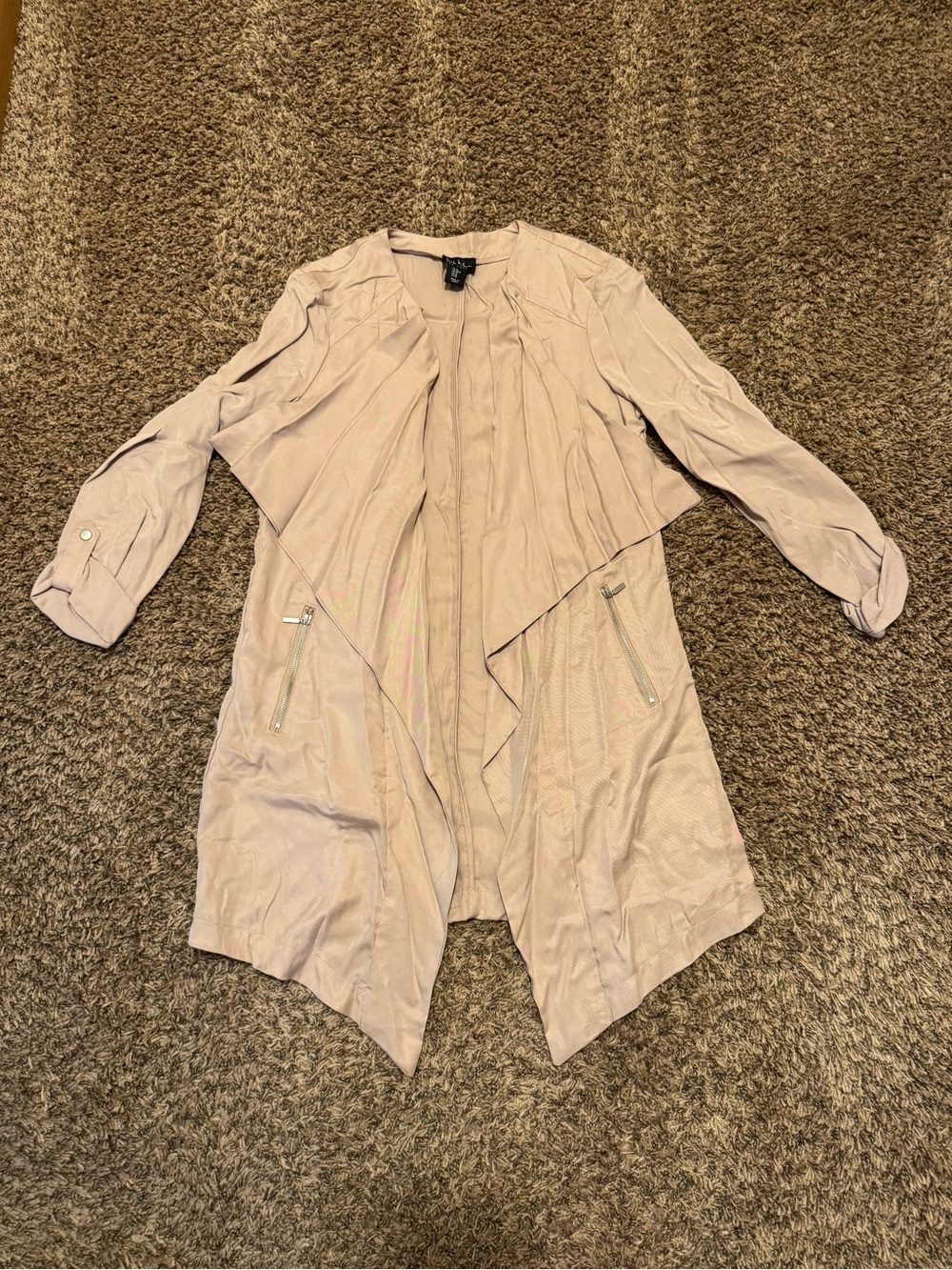 Nicole Miller Dusty Rose  Drape Front Blazer Jacket